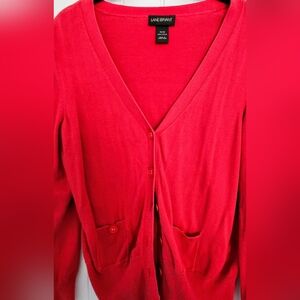 Lane Bryant Red Cardigan size 14/16